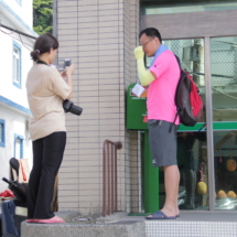 Tourists in front of Lanyu&#039;s only post office