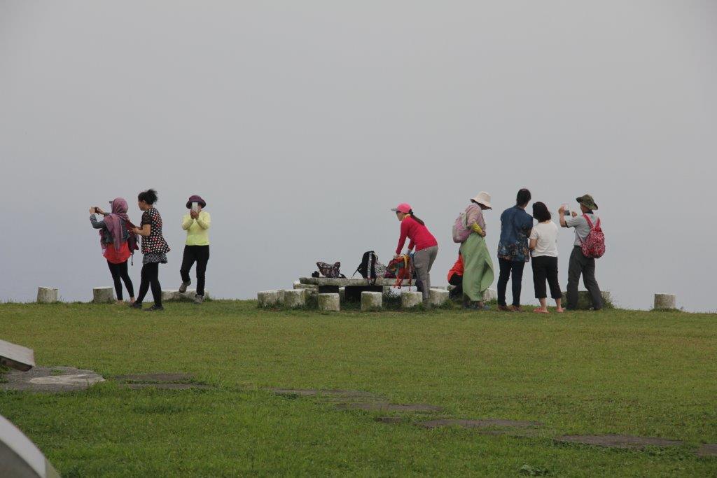 People sight seeing at the Meteorological Observatory
