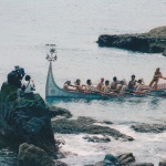 Ceremony rowing canoe